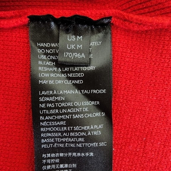 Anthropology Off Shoulder Boho Red Tunic Sweater Size M - Picture 8 of 12